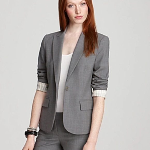 Theory Tailor Gabe B One-Button Blazer in Heather Barley – Size 6 - Picture 4 of 8